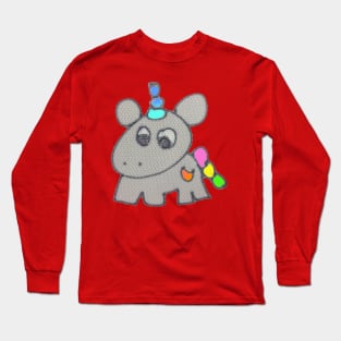 curious unicorn Long Sleeve T-Shirt